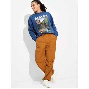 Mens Regular Fit Ankle Length Cargo Pants - Original Use - Brown XXL